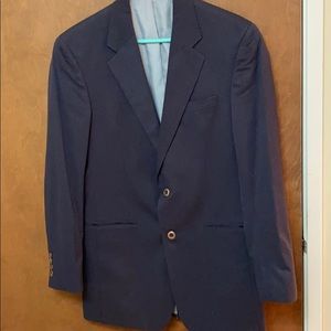 Men’s navy, pinstripe blazer